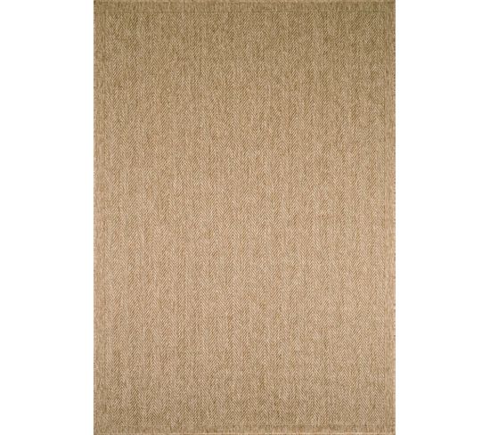 Tapis De Salon Intérieur Extérieur Rectangle Nature  Aspect Jute Beige 120x170cm