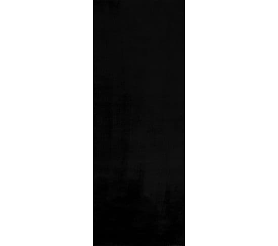 Tapis De Salon Doux Noir Cosy 67x180cm