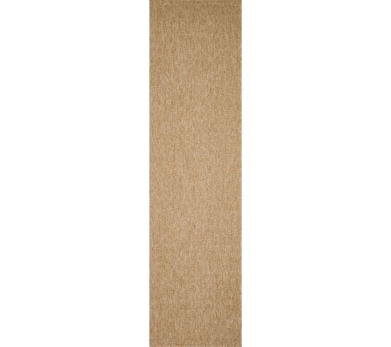 Tapis De Salon Intérieur Extérieur Rectangle Nature  Aspect Jute Beige 60x180cm