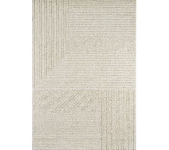 Tapis D'intérieur Rectangulaire - Harmonie - 160x230 Cm - Crème