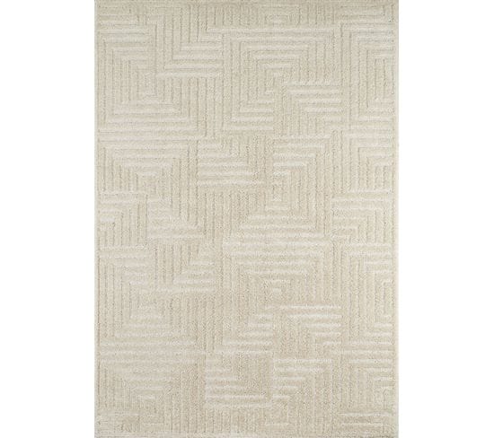 Tapis D'intérieur Rectangulaire - Harmonie - 120x170 Cm  - Crème