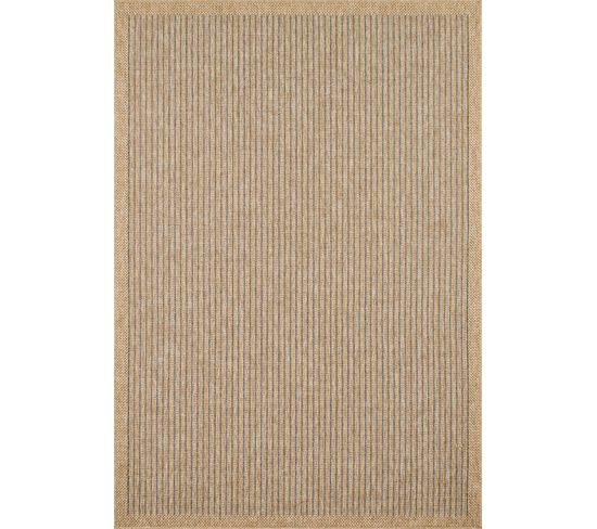 Tapis De Salon Intérieur Extérieur Nature  Aspect Jute Bleu 120x170 Cm