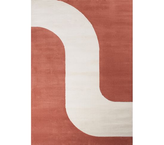 Tapis De Salon Nely Vague Brun 80x150