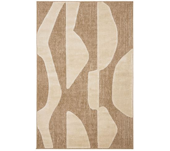 Tapis De Salon Palma Relief Blanc 120x170