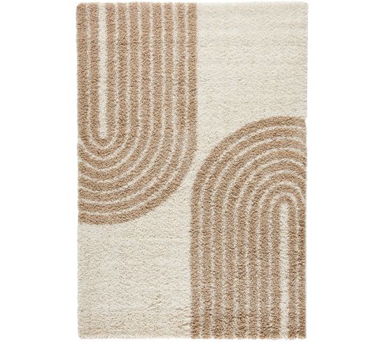 Tapis De Salon Motif Demi Arc Beige Olympe 120x160