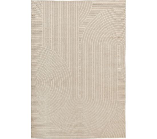 Tapis De Salon Motif Demi Arc Crème Bloom 80x150