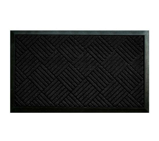 Tapis D'entree A Carreaux Noir