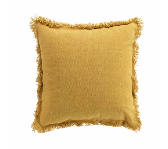 Coussin à Franges 45 X 45 Cm Vanina Jaune