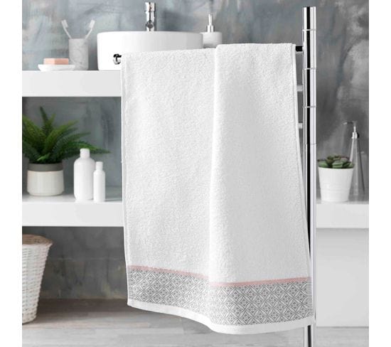 Serviette De Toilette 50x90 Cm Art-chic Beline Blanc