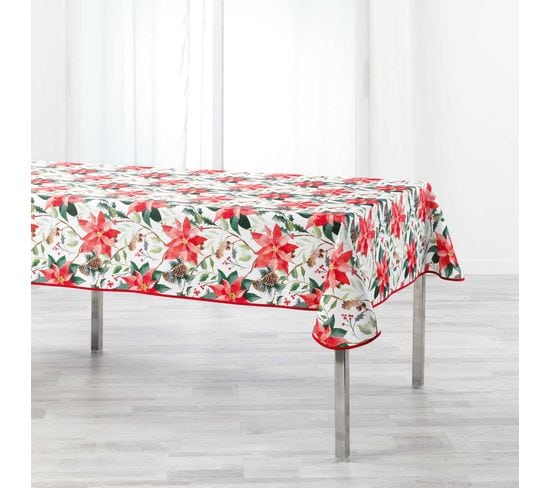 Nappe 140x240cm Rosier Blanc