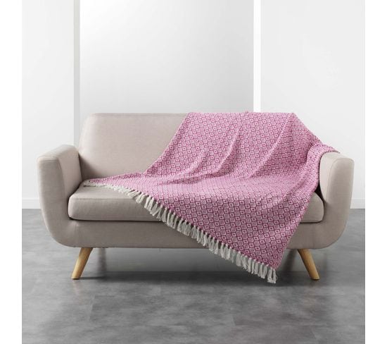 Plaid Coton Pithaya Rose