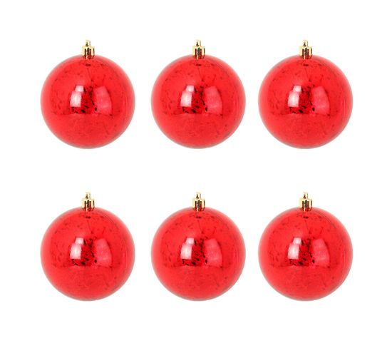 Set De 6 Boules De Noel Effet Craquele