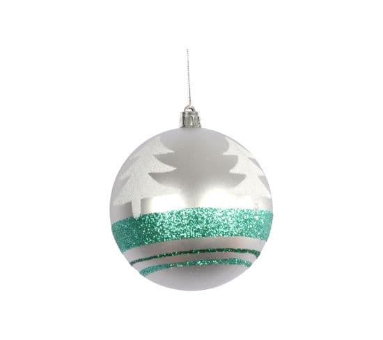 1 Boule Sapin De Noel Argent