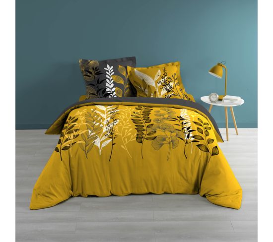 Parure Housse Couette 240x220 Cm Isabelle Jaune