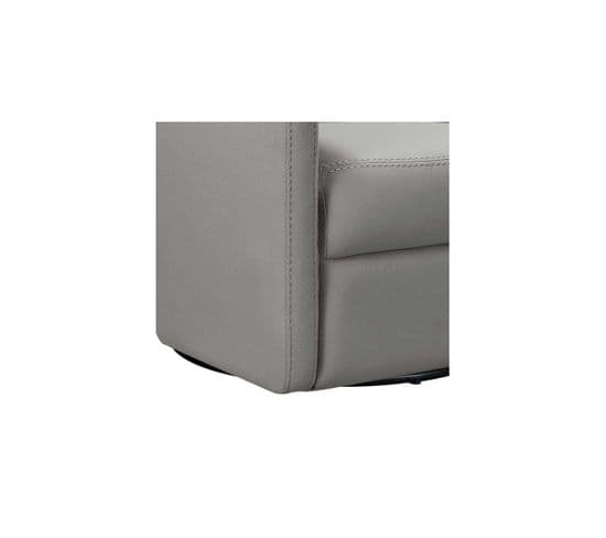 Fauteuil Cabriolet Pivotant Gris Perle - Jacques