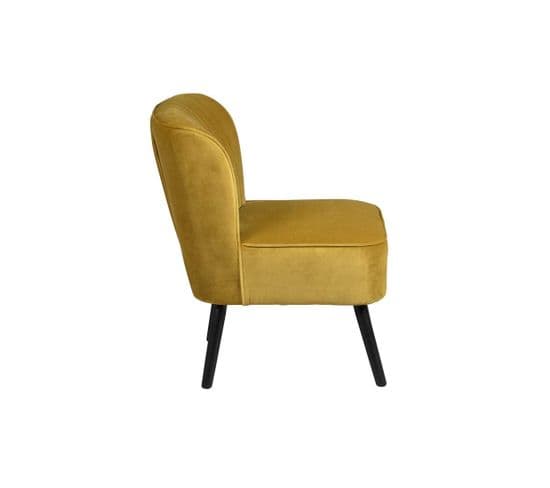 Fauteuil Tissu Jaune - Vik