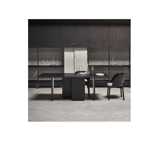 Table De Repas Rectangulaire Bois Noir - Teulat Arq