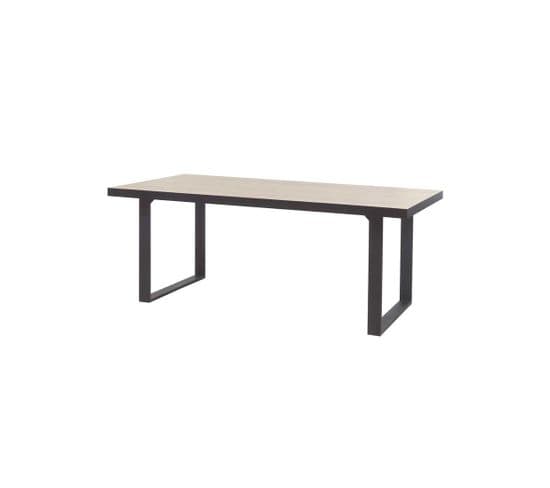 Table De Repas 200 Cm Bois Clair/béton Ciré - Ozalee