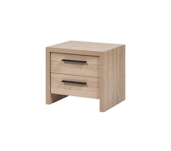 Table De Chevet 2 Tiroirs Bois Clair - Anaelle