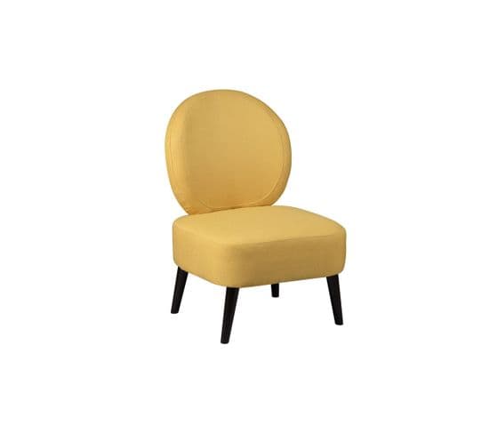 Fauteuil Crapaud Tissu Jaune Moutarde - Bangkok