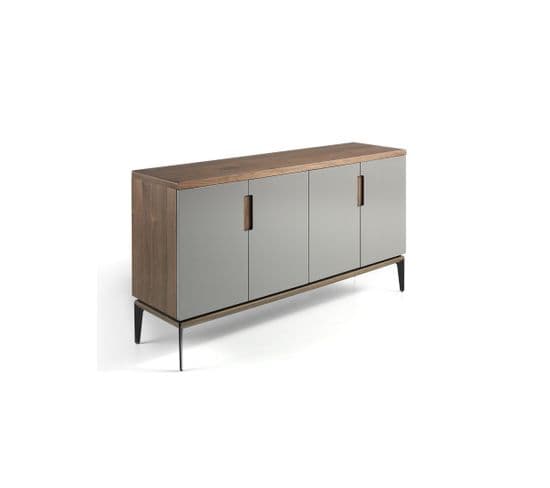 Buffet 4 Portes Noyer/gris Mat - Masterton