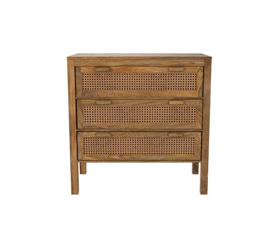 Commode En Cannage 3 Tiroirs Tiki