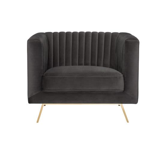 Fauteuil Gatsby En Velours Gris