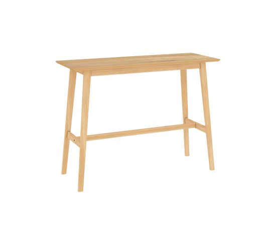 Table De Bar Rectangulaire Buvette 4 Personnes En Bois Clair 120 Cm