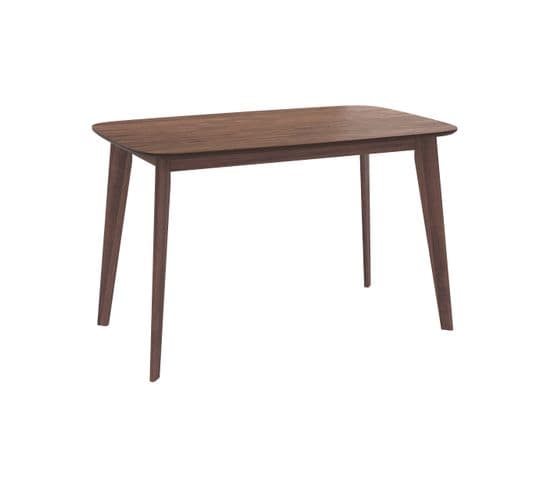 Table Rectangulaire Oman 4 Personnes En Bois Foncé 120 Cm