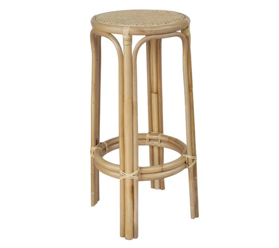 Tabouret De Bar Vania En Rotin 75 Cm