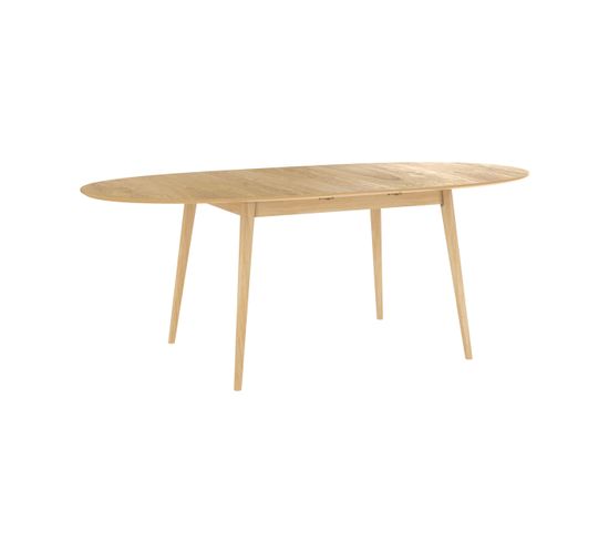 Table Ovale Eddy 6/8 Personnes Extensible En Bois Clair 170/200 Cm