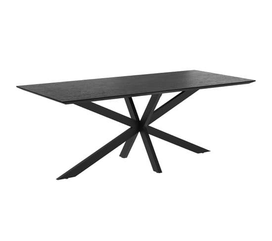 Table Rectangulaire Marvel 10 Personnes En Bois De Teck Recyclé Noir 240 Cm