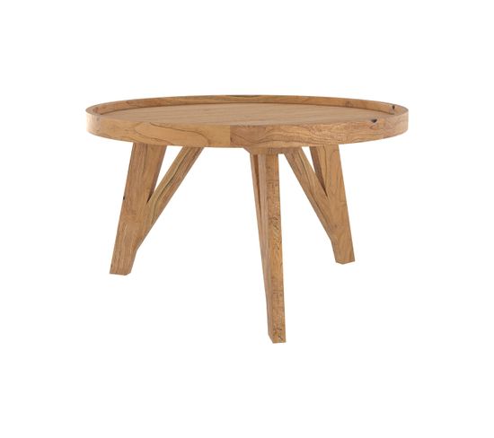 Table Basse Suri D70 Cm En Bois De Teck Recyclé