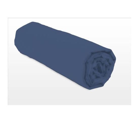 Drap Plat - 240 X 300 Cm - 100% Coton - Bleu