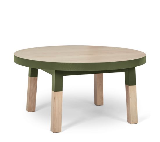 Table Basse Ronde Diamètre 100 Cm, 100% Frêne Massif