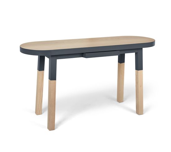 Console Ovale 140 Cm, 100% Frêne Massif