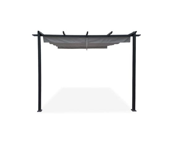 Pergola Adossée Mira 300l300 Gris Clair