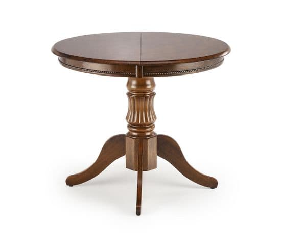 Table Ronde Extensible Style Noyer Avec Pied Central Walsor