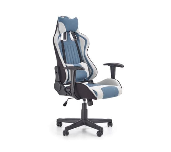 Fauteuil De Bureau Gamer Gris Et Turquoise Taylor