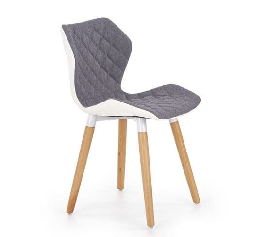 Chaise Design Scandinave Gris Et Blanc Anders