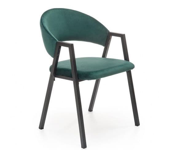 Chaise De Salle à Manger Velours Vert Brokem