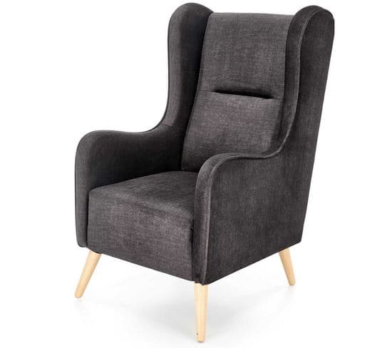 Fauteuil Contemporain En Tissu Gris Anthracite Spring 2