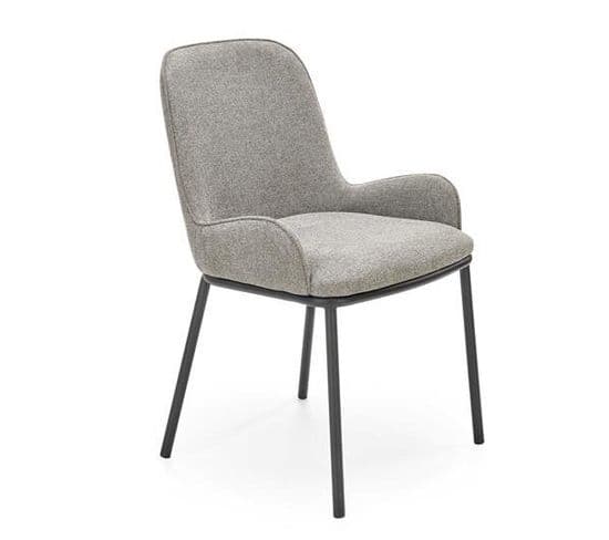 Chaise De Salle à Manger En Tissu Gris Steiner