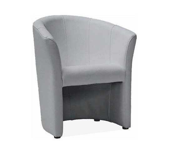 Fauteuil Cabriolet Confort Écocuir Gris Tisso