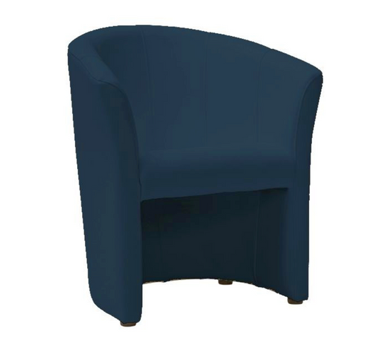 Fauteuil Design Confort Écocuir Bleu Marine Tisso