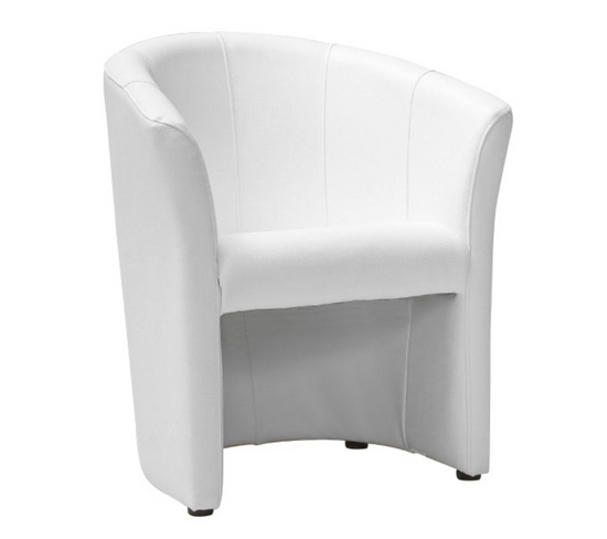 Fauteuil Design Cabriolet Écocuir Blanc Tisso