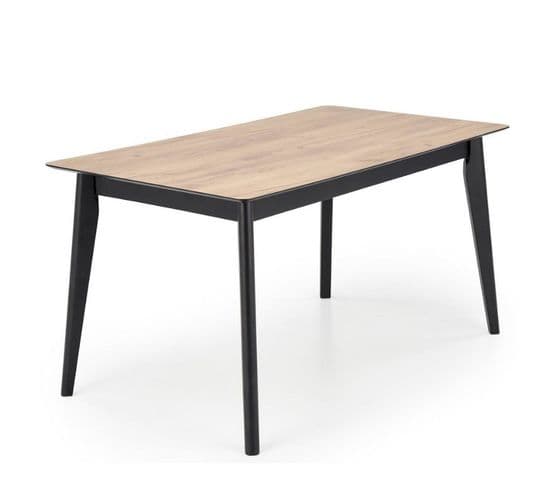 Table Extensible 140-180 Cm Avec Plateau Aspect Chêne Wotan Contact