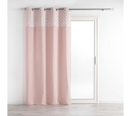 Lot De 2 Rideaux Tamisant En Coton 140 X 240 Cm Artchic Rose