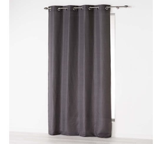 Rideau Uni 140x 260 Cm Absolu En Microfibre Anthracite