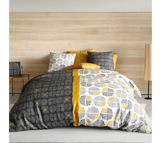 Housse De Couette 220x240 Cm + 2 Taies D'oreiller 63x63 Cm Coton Arturo